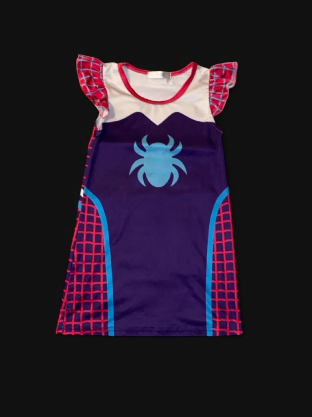 Girls Purple Spider Web Dress Costume